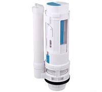 Feeshoppher Valvola per WC a doppio scarico in plastica ABS con patta per serbatoio diviso, meccanismo di risparmio idrico regolabile, opzioni di scarico completo e mezzo, facile installazione manuale