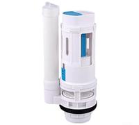 Feeshoppher Valvola WC a doppio scarico in plastica ABS con patta per serbatoio diviso, meccanismo di risparmio idrico regolabile, opzioni di scarico completo e mezzo, facile installazione manuale