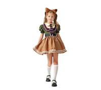 FEESHOW Bambina Abbigliamento Poliziotta Ragazze Costume Di Animale Per | Cerchietto Con Orecchie,Cravatta Al Collo,Vestito Divisa,Set Costume Da Volpe Per Bambina Accessori,Corto Coda,Manica Corta