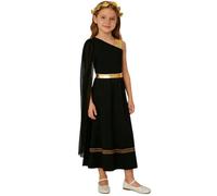 FEESHOW Bambina Costume Di Principessa Greca Per Ragazze Antica Da Tunica | Vestito Con Fazzoletto,Abbigliamento Principessa Medievale,Fata,Gioco Di Ruolo Della Nobiltà Romana,Feste,Compleanno