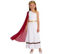 FEESHOW Bambina Costume Di Principessa Greca Per Ragazze Antica Da Tunica | Vestito Con Fazzoletto,Abbigliamento Principessa Medievale,Fata,Gioco Di Ruolo Della Nobiltà Romana,Feste,Compleanno