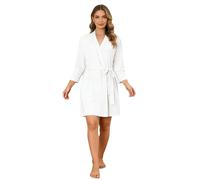FEESHOW Pezzi Set Pigiama Donna in Situazione Post Partum Accappatoio Berretto Il Bambini E Coperchio Lospedale E La Casa Durante Il Periodo Allattamento Avorio L
