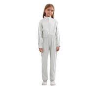 FEESHOW Unisex Tuta Da Lavoro Per Bambini Manica Lunga Tuta Idraulico Meccanico Con Fascia Elastica In Vita Monopezzo Abbigliamento Da Lavoro Avorio 7-8 anni