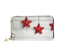 FEETOX Borsa lunga in pelle palmare alla moda albero di Natale e campane portafoglio business in pelle tascabile portamonete per regali, Nero , Taglia unica