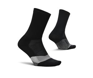 Feetures Elite Light Cushion Mini Crew Sock - Calzino Sportivo con Compressione mirata - Medio, Nuovo Nero (1 Paio)