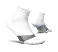 Feetures Elite Light Cushion Quarter Solid - Calzino Sportivo con Compressione mirata - Nuovo Bianco, Grande (1 Paio)