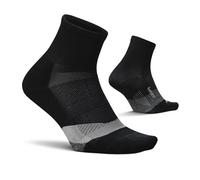 Feetures Elite Light Cushion Quarter Solid - Calzino Sportivo con Compressione mirata - Nuovo Nero, Piccolo (1 Paio)