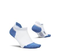 Feetures Elite Max Cushion No Show Tab - Calzini sportivi a compressione mirata, White Tide (1 paio), Medium
