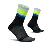 Feetures Elite Ultra Light Cushion Mini Crew Sock - Calzini sportivi a compressione mirata, Bayside Nero (1 paio), Medium