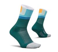 Feetures Elite Ultra Light Cushion Mini Crew Sock - Calzini sportivi a compressione mirata, Breezy Court (1 paio), Large