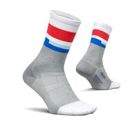 Feetures Elite Ultra Light Cushion Mini Crew Sock - Calzini sportivi a compressione mirata, Grigio Missione (1 coppia), Medium