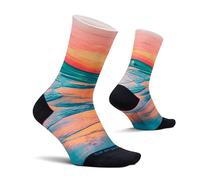 Feetures Elite Ultra Light Cushion Mini Crew Sock - Calzini sportivi a compressione mirata, Sunset Glow (1 paio), Medium
