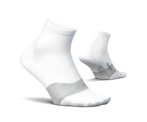 Feetures - Elite Ultra Light - Quarter - Calzini sportivi da corsa per uomo e donna, bianco, M