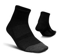 Feetures - Merino 10 Ultra Light - Quarter - Calzini da Corsa per Uomo e Donna - Nero Carbone - Taglia S