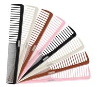 Feewala Set di pettini, pettine classico per capelli, denti fini e larghi, per parrucchieri, toelettatura, districare, sezionare, prendere in giro, 17,8 cm, 4 colori e 8 pezzi