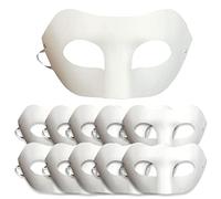 Feeziloe 10 Maschere di Carta Bianca Fai Da Te Zorro, Dipinte a Mano, per Personalità Dal Design Creativo per Danza, Mascherate, Cosplay