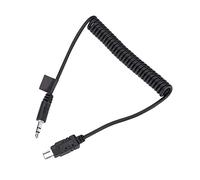 Feezroun Cavo di Scatto Remoto, Corda a Spirale da 50 Cm con Jack 3,5 Mm | Cavo di controllo a spirale flessibile, estensibile per ritratti di gruppo, adatto a D750 D7200 D90, connettore in lega,
