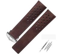 FEFHFKZCZZ Cinturino In Morbida Pelle Da 20 Mm E 22 Adatto For TAG HEUER(Dark Brown-SV,20mm)