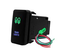 FEFHFKZCZZ Interruttore A Pulsante Verde E Blu For Verricello Da 12 V, Barra Luminosa A LED For Auto, Compressore, AUX, ON/OFF, Adatto For Toyota E For Tacoma.(Rear Lights)