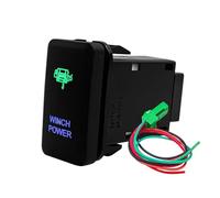 FEFHFKZCZZ Interruttore A Pulsante Verde E Blu For Verricello Da 12 V, Barra Luminosa A LED For Auto, Compressore, AUX, ON/OFF, Adatto For Toyota E For Tacoma.(Winch Power)
