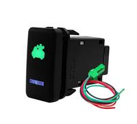 FEFHFKZCZZ Interruttore A Pulsante Verde E Blu For Verricello Da 12 V, Barra Luminosa A LED For Auto, Compressore, AUX, ON/OFF, Adatto For Toyota E For Tacoma.(Compressor)