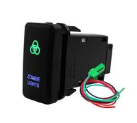 FEFHFKZCZZ Interruttore A Pulsante Verde E Blu For Verricello Da 12 V, Barra Luminosa A LED For Auto, Compressore, AUX, ON/OFF, Adatto For Toyota E For Tacoma.(Zombie Lights)