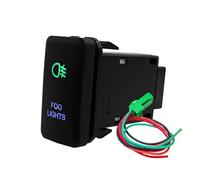 FEFHFKZCZZ Interruttore A Pulsante Verde E Blu For Verricello Da 12 V, Barra Luminosa A LED For Auto, Compressore, AUX, ON/OFF, Adatto For Toyota E For Tacoma.(Fog Lights)