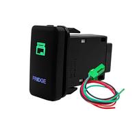 FEFHFKZCZZ Interruttore A Pulsante Verde E Blu For Verricello Da 12 V, Barra Luminosa A LED For Auto, Compressore, AUX, ON/OFF, Adatto For Toyota E For Tacoma.(Fridge)