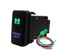 FEFHFKZCZZ Interruttore A Pulsante Verde E Blu For Verricello Da 12 V, Barra Luminosa A LED For Auto, Compressore, AUX, ON/OFF, Adatto For Toyota E For Tacoma.(Reverse Lights)