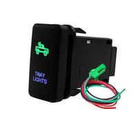 FEFHFKZCZZ Interruttore A Pulsante Verde E Blu For Verricello Da 12 V, Barra Luminosa A LED For Auto, Compressore, AUX, ON/OFF, Adatto For Toyota E For Tacoma.(Tray Lights)