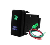 FEFHFKZCZZ Interruttore A Pulsante Verde E Blu For Verricello Da 12 V, Barra Luminosa A LED For Auto, Compressore, AUX, ON/OFF, Adatto For Toyota E For Tacoma.(Roof Lights)