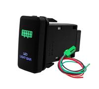 FEFHFKZCZZ Interruttore A Pulsante Verde E Blu For Verricello Da 12 V, Barra Luminosa A LED For Auto, Compressore, AUX, ON/OFF, Adatto For Toyota E For Tacoma.(Led Light Bar)