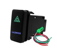 FEFHFKZCZZ Interruttore A Pulsante Verde E Blu For Verricello Da 12 V, Barra Luminosa A LED For Auto, Compressore, AUX, ON/OFF, Adatto For Toyota E For Tacoma.(HAZARDS)