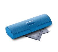 FEFI - Robusta custodia rigida per occhiali con effetto lino colorato