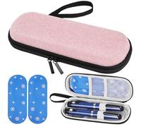Fefod Borsa Termica per Insulina, Borsa per Diabetici da Viaggio con 2 Impacchi di Ghiaccio, Portatile Custodia Per Insulina Per Diabetici, Perfetto per l'aereo, le Vacanze e i Viaggi D'affari（Rosa）