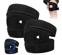 Fefod Ginocchiera Ortopedica, Ginocchiera a Compressione Doppia Rotula con Apertura Rotulea e Imbottiture in Silicone, Tutore Ginocchio Regolabile per Corsa,Sport, Artrite, Tendinite