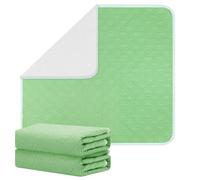 Fefod Set di 2 Traversa Impermeabile, 85*90 CM Panno per lincontinenza, 100% Traverse Impermeabile Letto Super Assorbente, 4 Strati, Lavabile, per Bebè Bambini Adulti Animale Domestico Anziane, Verde