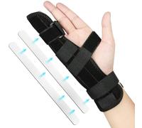 Fefod Stecca per Mignolo, Stecca Dito Mano Regolabile per 4 o 5 Dita, Tutore per Mano con Stecca Metacarpale, Tutore per Mignolo per Frattura Del Pugile, Artrite, Tendinite, Sinistra o Destra, M