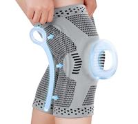 Fefod Tutore Ginocchio, 2 Pezzi Ginocchiera Ortopedica Rotulea con Stabilizzatori Laterali e Patella Gel Pad, Tutore Ginocchio Antiscivolo di Compressione per Corsa, Lesioni al Menisco, Artrite