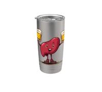 Fegato tifo con costume da birra per la notte del partito Bicchiere termico in acciaio inox doppia parete