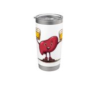 Fegato tifo con costume da birra per la notte del partito Bicchiere termico in acciaio inox doppia parete