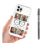 Fegiuly Custodia per telefono personalizzata per iPhone 17 16 15 14 13 Pro Max Mini 12 8 7 Plus, custodia anti-goccia resistente agli urti, regalo di compleanno personalizzato per i propri cari