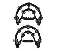 Fegtrty 2X Compact Double Half Moon Music Tamburello Percussioni Tamborine Drum Durable