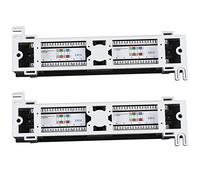 Fegtrty 2X Network Tool Kit 12 Port Cat6 Patch Panel Rj45 Networking Montaggio A Parete Staffa per Montaggio A Rack