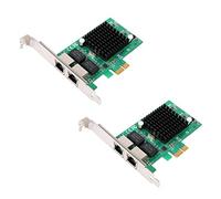 Fegtrty 2X Scheda di Rete Gigabit Ethernet Pci-E Scheda 10/100 / 1000Mbps
