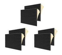 Fegtrty 36 acustici insonorizzati in schiuma, 5,1 x 30,5 x 30,5 cm, a forma di piramide, per parete, studio, casa e ufficio