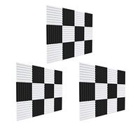 Fegtrty 36 fonoassorbenti in schiuma, per isolamento acustico, cunei fonoisolanti, per sala giochi a soffitto studio, 2,5 x 30 x 30 cm