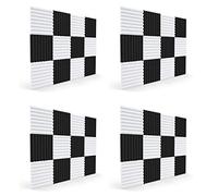 Fegtrty 48 fonoassorbenti in schiuma, per isolamento acustico, cunei fonoisolanti, per sala giochi a soffitto studio, 2,5 x 30 x 30 cm