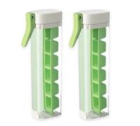 Fegtrtyoa 2 Pezzi di Reticolo per Ghiaccio Pressato con Una Sola Mano, Facile da Rilasciare, Congelamento, 6 Scomparti, Stampi per Ghiaccio, Piccoli Stampi per Ghiaccio Fatti In Casa, B