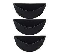 Fegtrtyoa 3 Pezzi da 16 Pollici Fodere per Fioriere Semicircolari Fodere per Piante In Tessuto Fodere per Cesti di Fiori A Semicerchio Fodera In Feltro di Ricambio